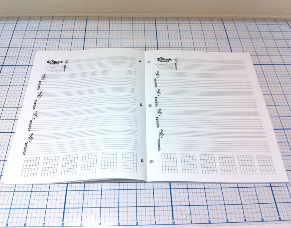 64 pg Blank Guitar Tablature Tab Sheet Manuscript Paper  